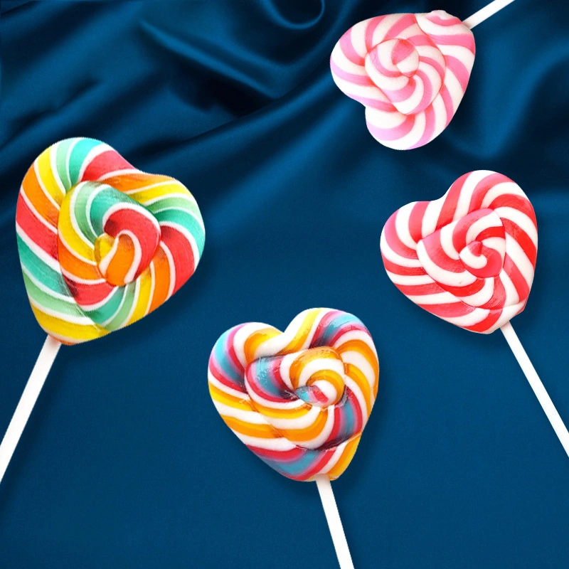 Customization Fruity Lollipop Valentines&prime; S Day Heart Shaped Candy