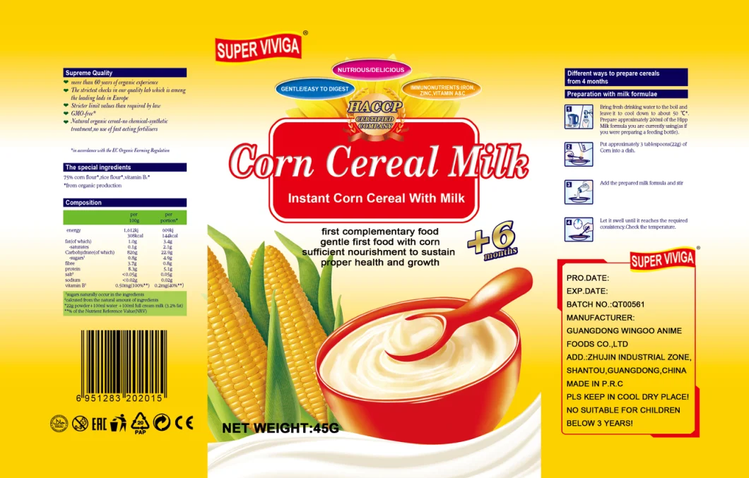 Baby Instant Nutritious Corn Cereal Milk