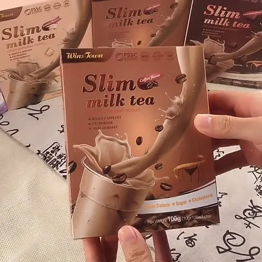 Winstown Slim Coffee Flavor Milk Tea Natural Slimming Weight Loss Instant Coffee Meal Replacement Powder Fit Weight