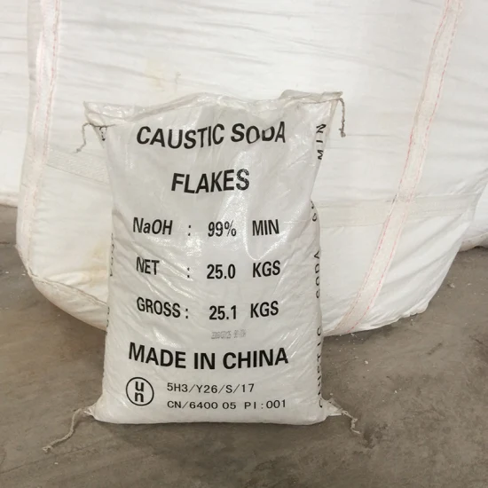 Daily Chemical Products 99% Solid Sodium Hydroxide Pearl Flakes Powder Caustic Soda